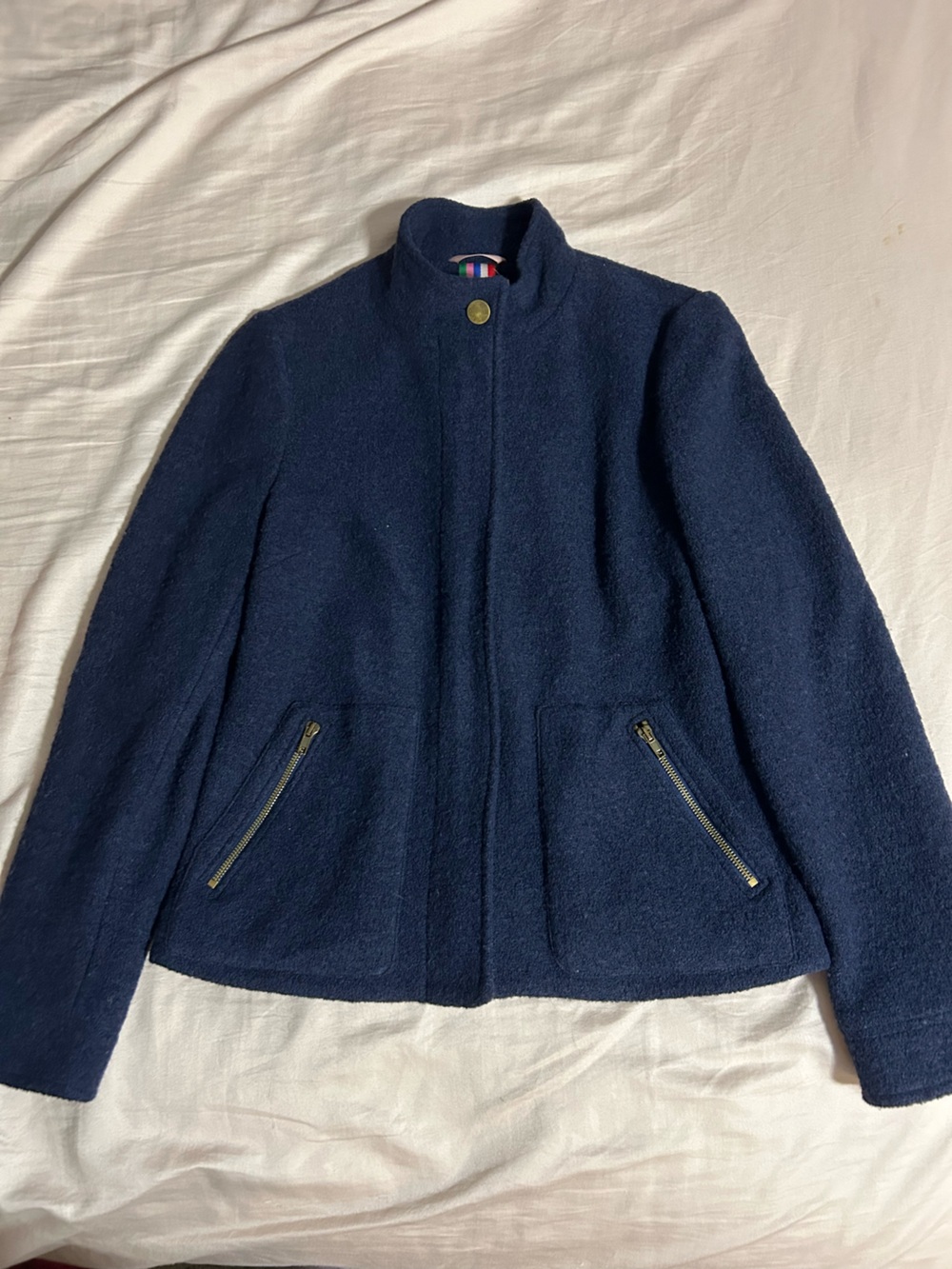 Boden Howell Navy Wool-Blend Pea Coat Size 6